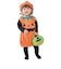 [80～90cm]ハロウィン帽子付きベスト かぼちゃ オレンジ