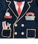 [キッズ]おしごとごっこTシャツ 車掌 ネイビー
