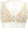 ラクラク授乳ハーフトップ花柄（ホックタイプ）　イエロー