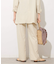 リネンレーヨンタックストレートパンツ
