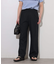 リネンレーヨンタックストレートパンツ