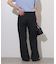 リネンレーヨンタックストレートパンツ