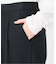 リネンレーヨンタックストレートパンツ