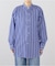 【ROYAL NAVY/ロイヤルネイビー】  BANDCOLLAR SHIRTS STRAIPE：シャツ