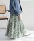 《WEB限定追加》コットンボイルクリンクルティアードスカート（柄）