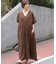 コットンボイルクリンクルタックカフタンワンピース