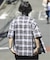 T/C ガーゼ オンブレチェック 半袖シャツ