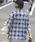 T/C ガーゼ オンブレチェック 半袖シャツ