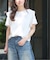 天竺ラッフルショルダーTEE