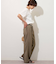 OXストレッチギャザータックパンツ