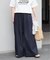 《追加2》リネンコットンワイドギャザーパンツ
