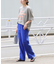 《一部WEB限定追加5》麻スリットイージーパンツ