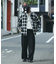 レーヨン アンカット フリンジ チェックシャツ