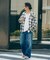 レーヨン アンカット フリンジ チェックシャツ