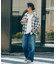 レーヨン アンカット フリンジ チェックシャツ