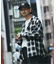 レーヨン アンカット フリンジ チェックシャツ