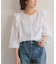 コットンラッフルピンタックブラウス