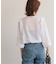 コットンラッフルピンタックブラウス