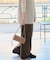 《追加》ウォッシャブルサージストレッチタックワイドパンツ