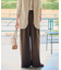 《追加》ウォッシャブルサージストレッチタックワイドパンツ
