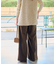 《追加》ウォッシャブルサージストレッチタックワイドパンツ