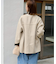 《新色》リバーシブルノーカラーショートコート