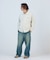 ワイドストレート ブラスト デニム スラックス