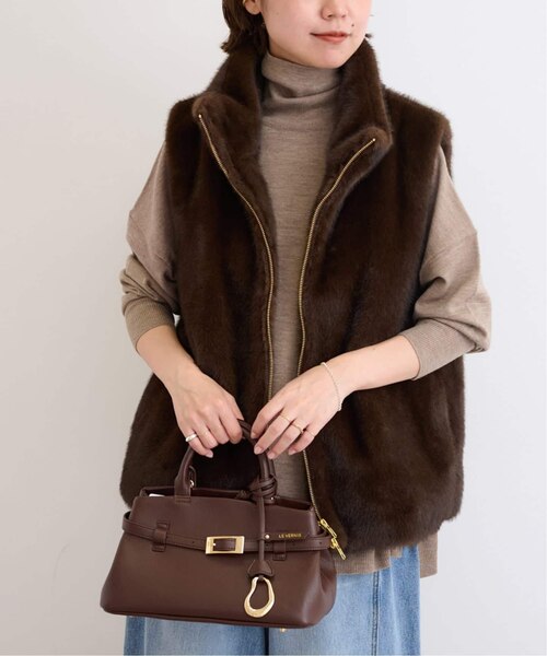 ジャーナルスタンダード　レリューム　スタンドカラー　ファーベスト 追加》スタンドカラーファーベスト｜ジャーナルスタンダード