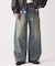 スモーキーデニム スーパーワイド エンジニアド パンツ