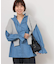 ライトデニムスタンドカラーブラウス