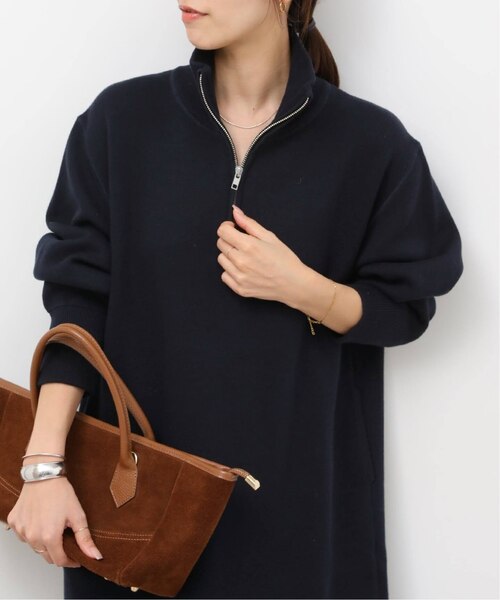 追加2》スウェットライクハーフジップワンピース｜ジャーナル