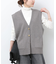 コットンカシミヤミックスダブルニットベスト