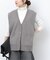 コットンカシミヤミックスダブルニットベスト