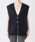 コットンカシミヤミックスダブルニットベスト
