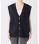 コットンカシミヤミックスダブルニットベスト