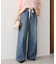 ドローストリングワイドデニム