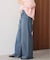 ドローストリングワイドデニム