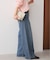 ドローストリングワイドデニム