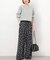 ランダムドットギャザーワイドパンツ
