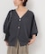 ［26SS新作］リネンミックスシアーVネックカーディガン