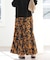 ［26SS新作］バイカラーリーフプリントスカート