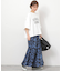 ［26SS新作］バイカラーリーフプリントスカート