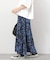 ［26SS新作］バイカラーリーフプリントスカート