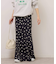 ランダムドットロングスカート