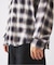 レーヨン アンカット フリンジ チェックシャツ