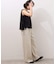 アセテートスラブストレッチベイカーパンツ
