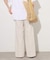 リネンコットンギャザータックパンツ