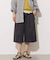 コットンナイロンタックワイドハーフパンツ