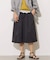 コットンナイロンタックワイドハーフパンツ