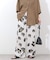 フラワープリントタックパンツ